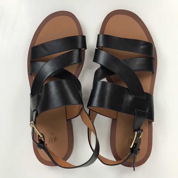 H&M Sandals Flat Gladiator Strap Around Size 6 36 - Picture 2 of 5